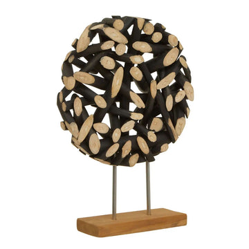 Meraya Large Round Teak Wood Sculpture