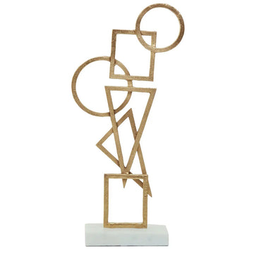 Signos Gold Sculpture with Marble Base