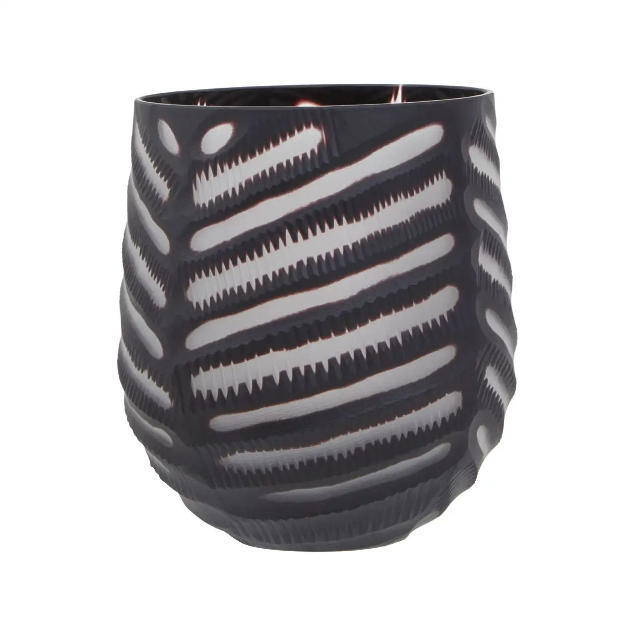 Seza Small Chevron Cut Vase