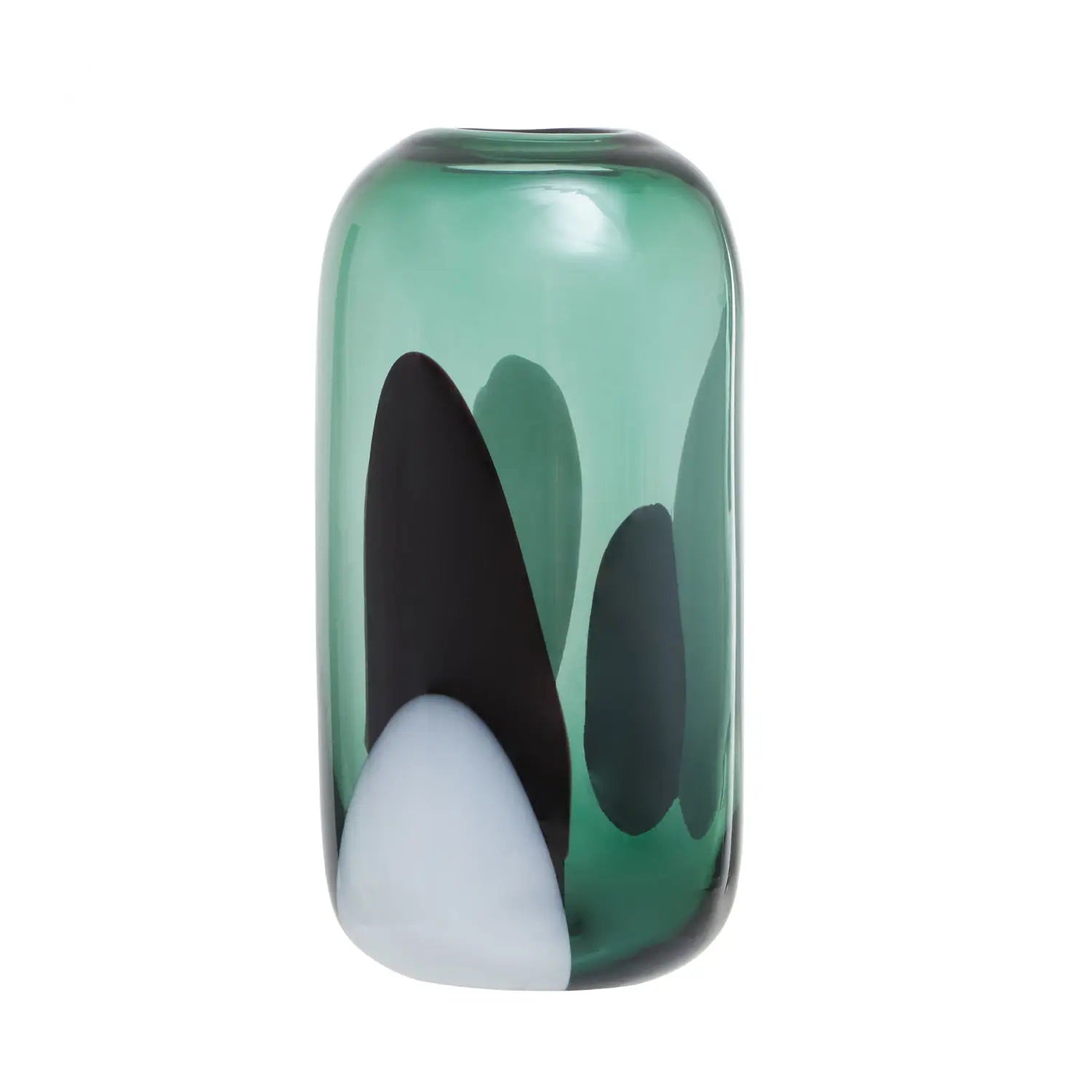 Sania Green Multicolour Glass Vase