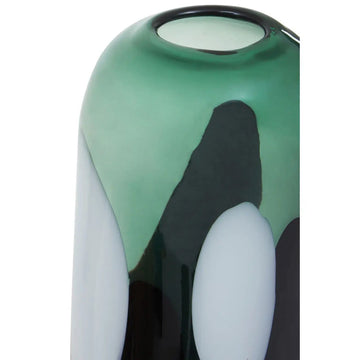 Sania Green Multicolour Glass Vase