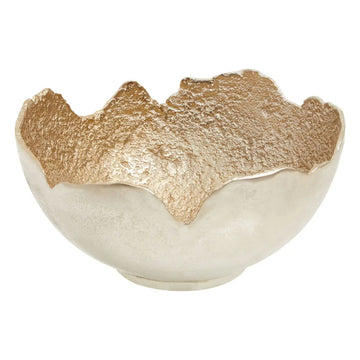 Divine Large Silver & Gold Aluminium Bowl