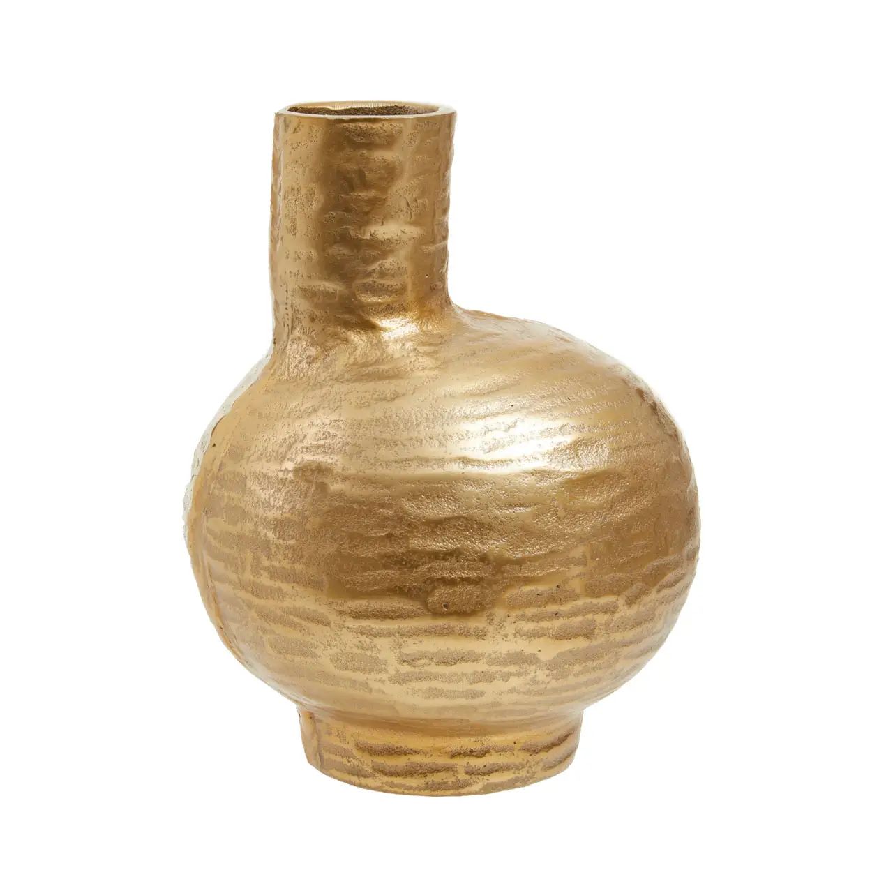 Odisha Small Gold Abstract Aluminium Vase