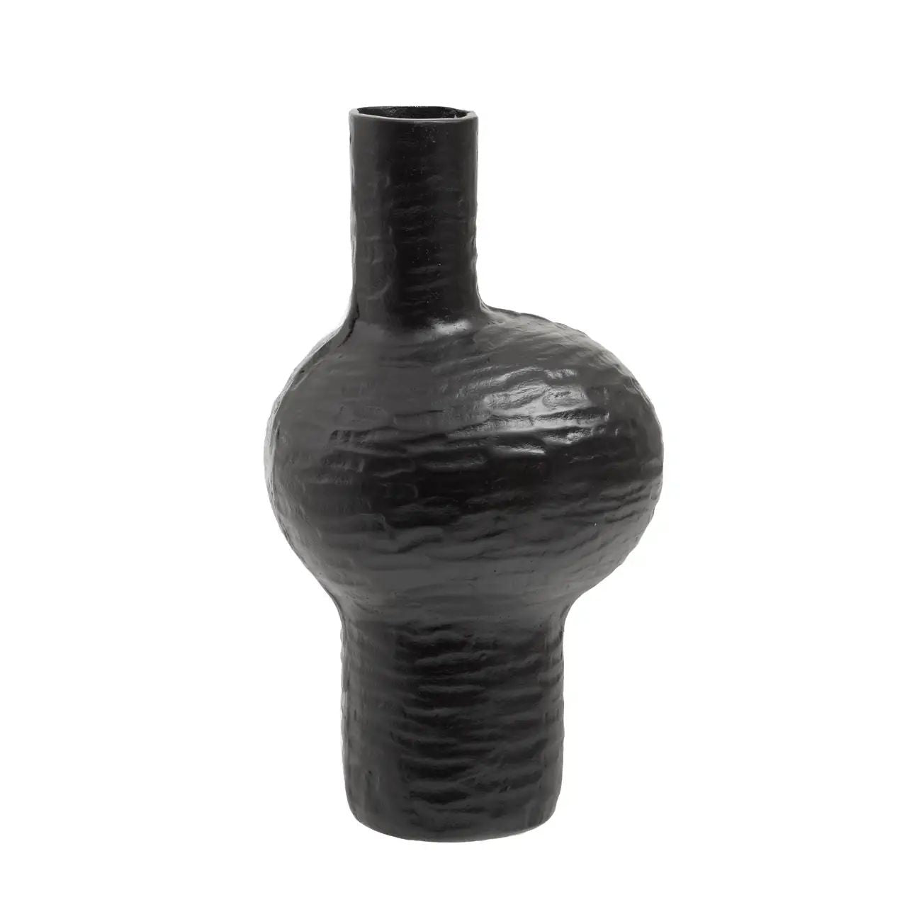 Odisha Large Black Abstract Aluminium Vase