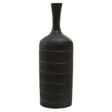 Odisha Large Black Aluminium Bottle Vase