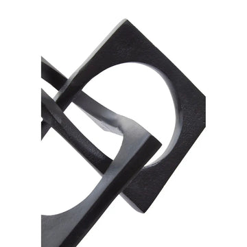 Lustrous Black Finish Aluminium Sculpture