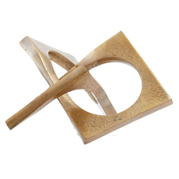 Lustrous Gold Finish Aluminium Sculpture