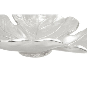 Verdant Large Silver Aluminium Leaf Dish