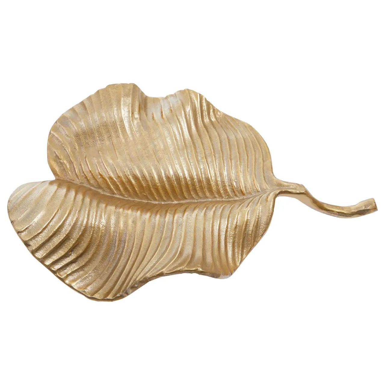 Lustrous Gold Leaf Aluminium Dish