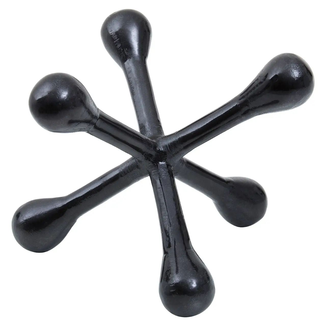 Lustrous Black Nickel Aluminium Jack Sculpture