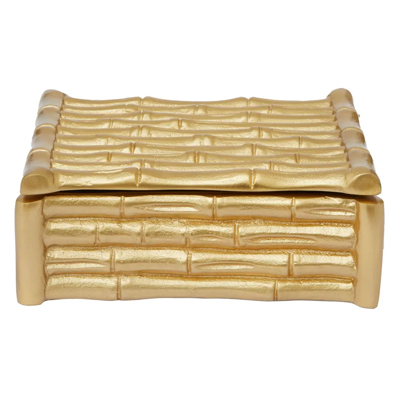 Hida Small Gold Bamboo Design Trinket Box