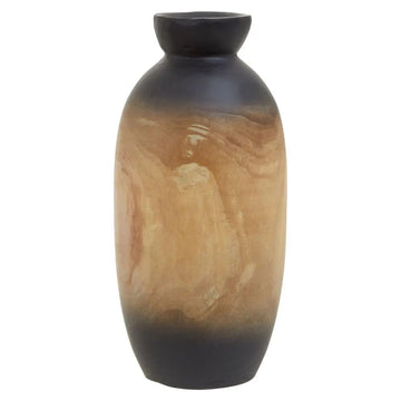 Horal Small Black Ombre Wooden Vase