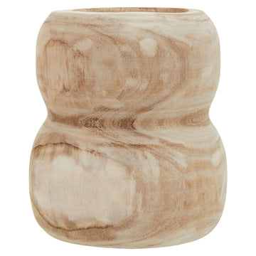 Horal Natural Wooden Curved Vase