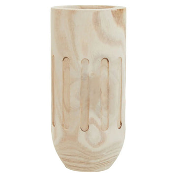 Horal Natural Wooden Engraved Vase