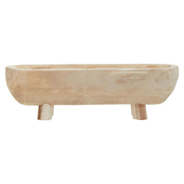 Horal Natural Oval Wooden Dough Bowl