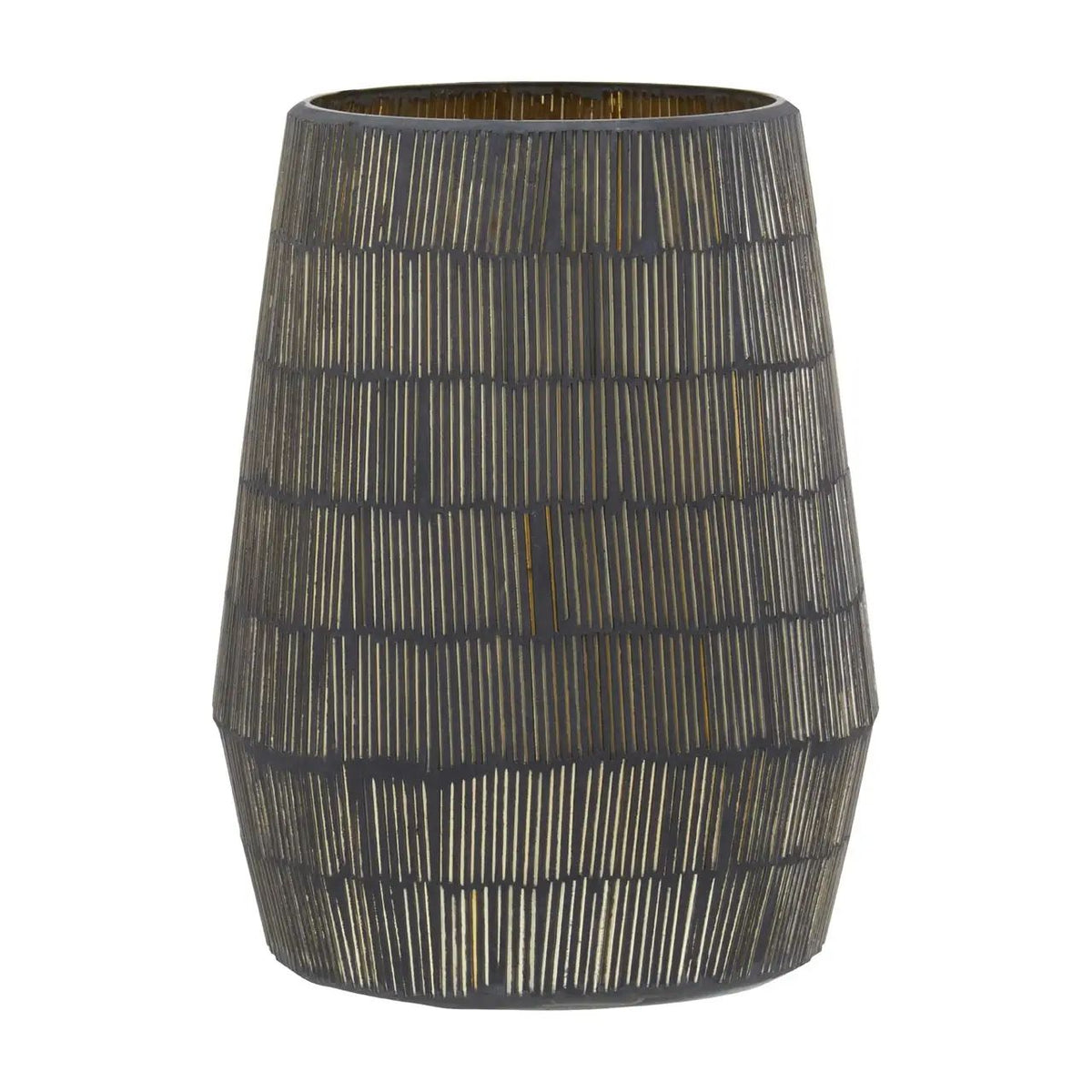Raia Large Gold Mosaic Pattern Candle Holder
