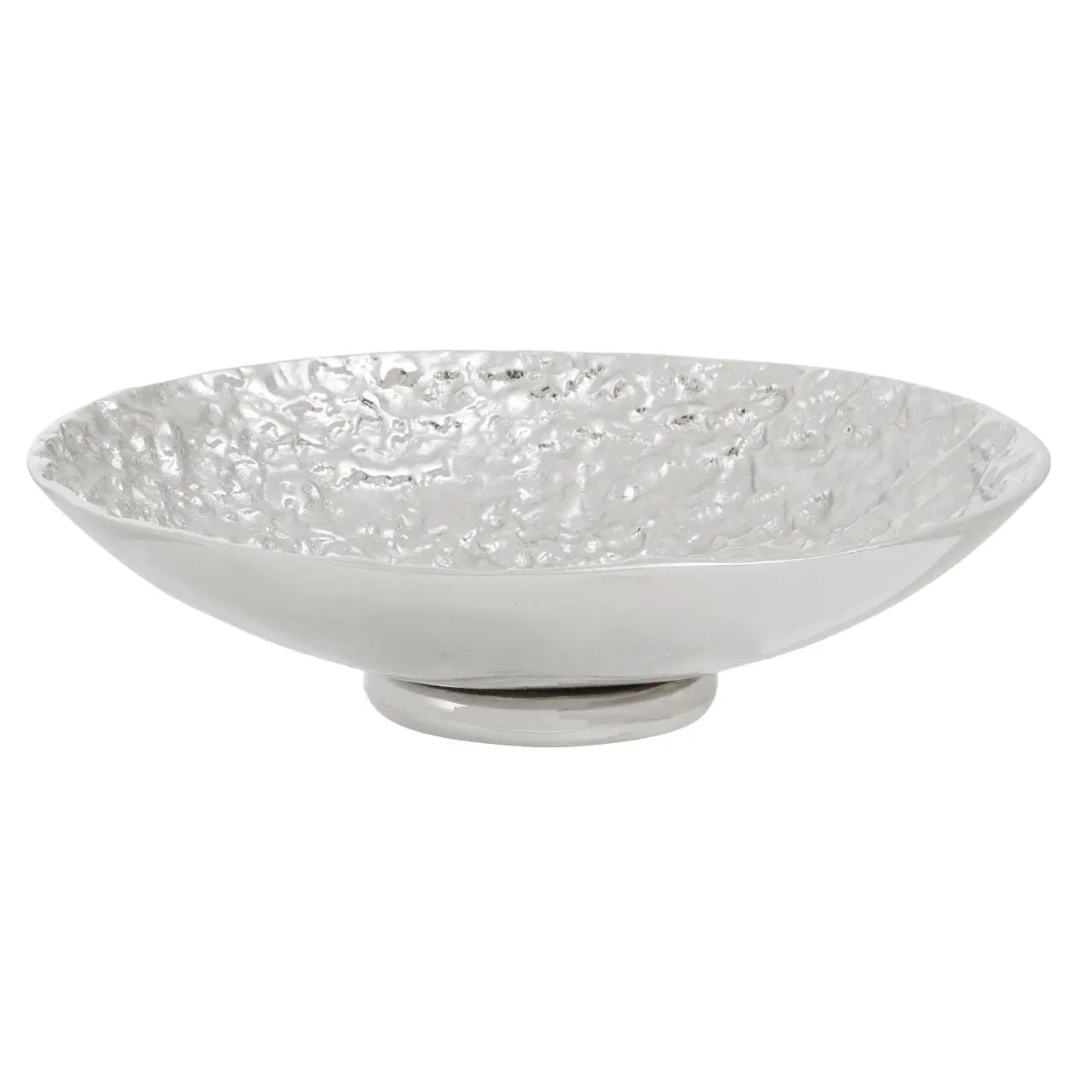 Serene Silver Round Aluminium Bowl