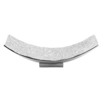 Serene Silver Rectangular Aluminium Bowl