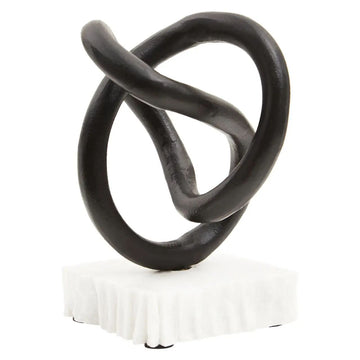 Radiano Matte Black Aluminium Knot Sculpture