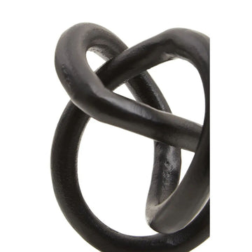 Radiano Matte Black Aluminium Knot Sculpture