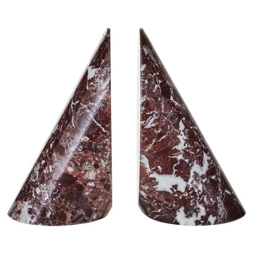 Marmo Set of 2 Red Marble Bookends