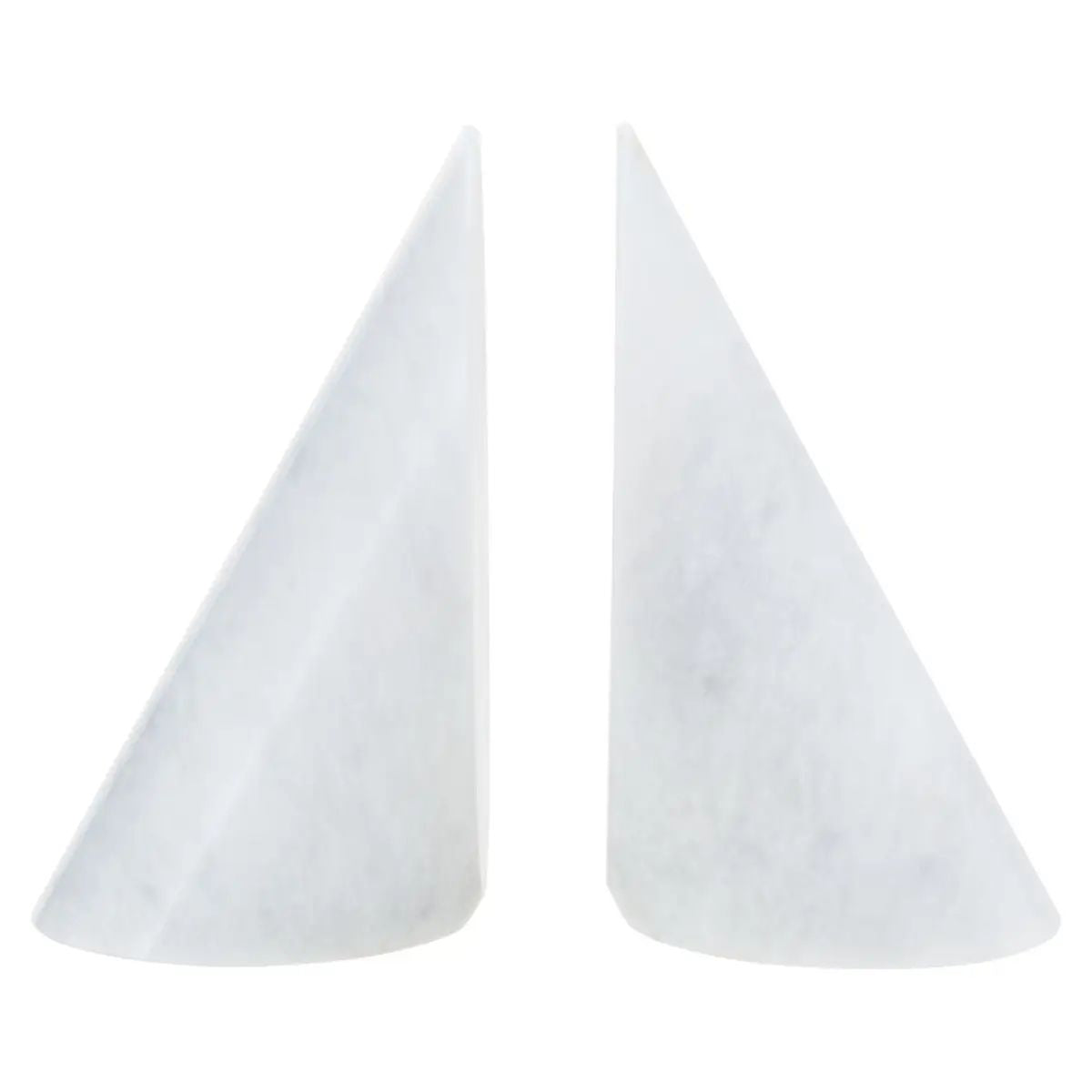 Marmo Set of 2 White Marble Bookends