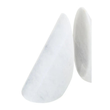 Marmo Set of 2 White Marble Bookends