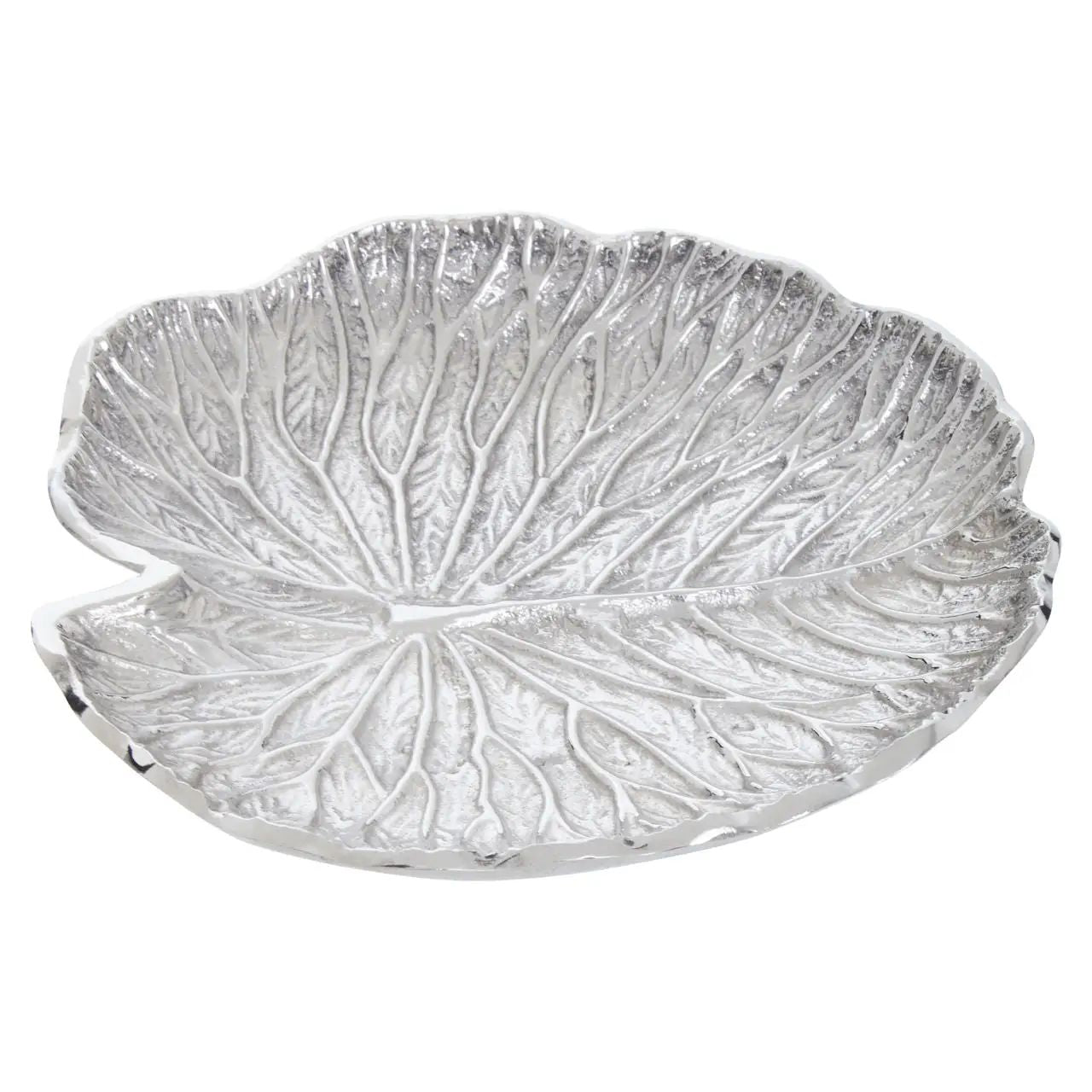 Almos Small Silver Leaf Plate