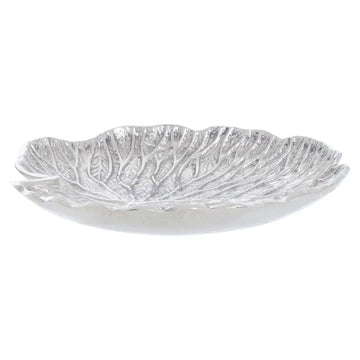 Almos Small Silver Lotus Leaf Plate