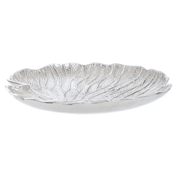 Almos Large Silver Leaf Plate
