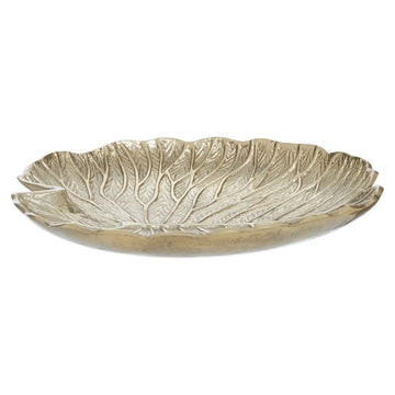 Almos Large Gold Aluminium Lotus Leaf Plate