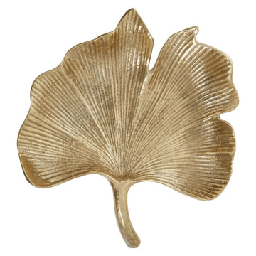 Lustrous Small Gold Antique Ginkgo Dish
