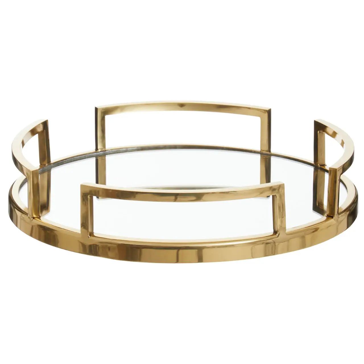 Traverse Gold Stainless Steel Mirrored Tray