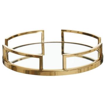 Traverse Gold Stainless Steel Mirrored Tray
