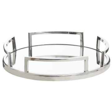 Traverse Silver Stainless Steel Mirrored Tray