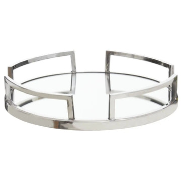 Traverse Silver Stainless Steel Mirrored Tray