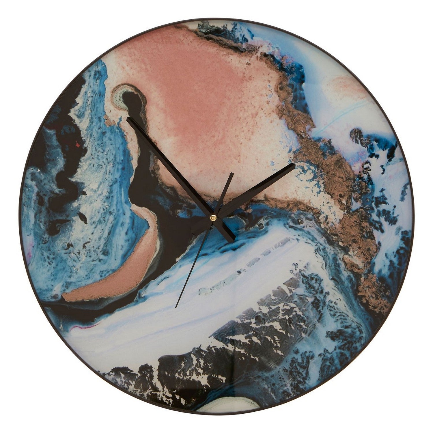 Pink Blue Celina  Analogue Round Wall Clock