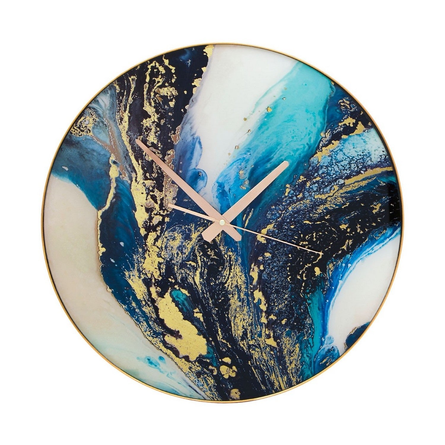 Turquoise Celina  Analogue Round Wall Clock