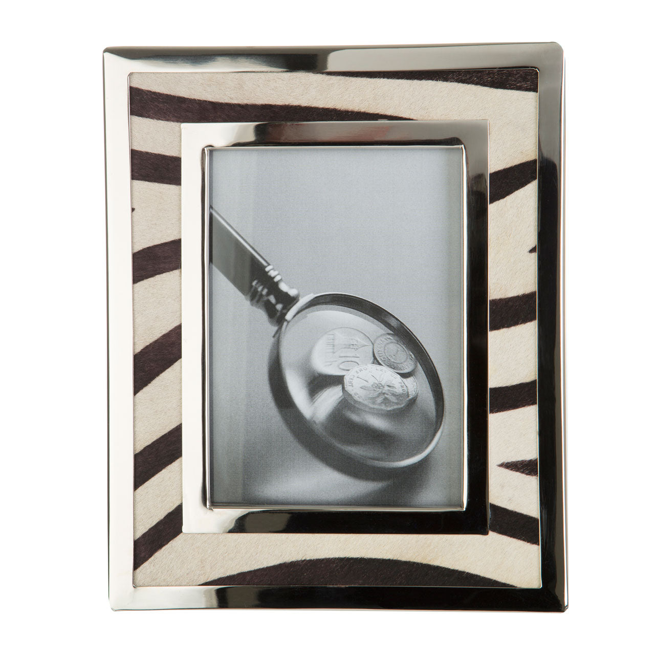 Harlington 5x7" Steel Frame Zebra Design Photo Frame