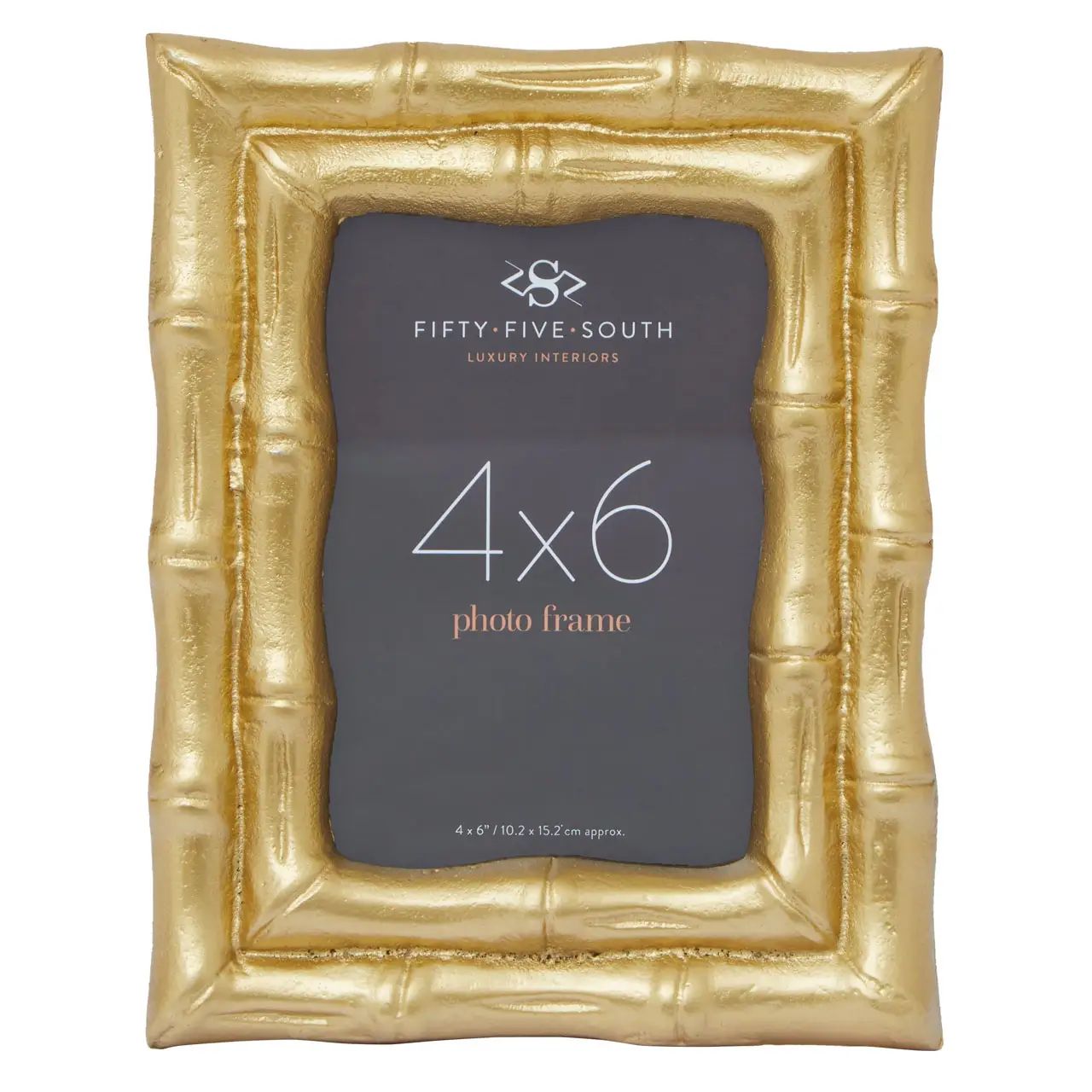 Hida 4x6in Gold Bamboo Design Photo Frame