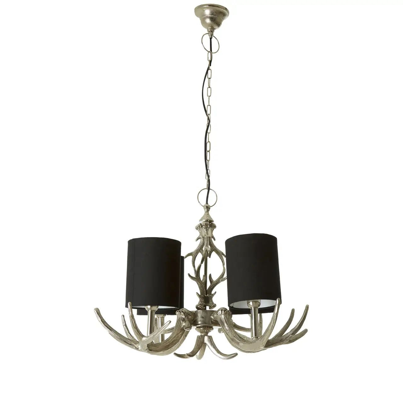 Buck 4 Light Aluminum Frame Antler Chandelier