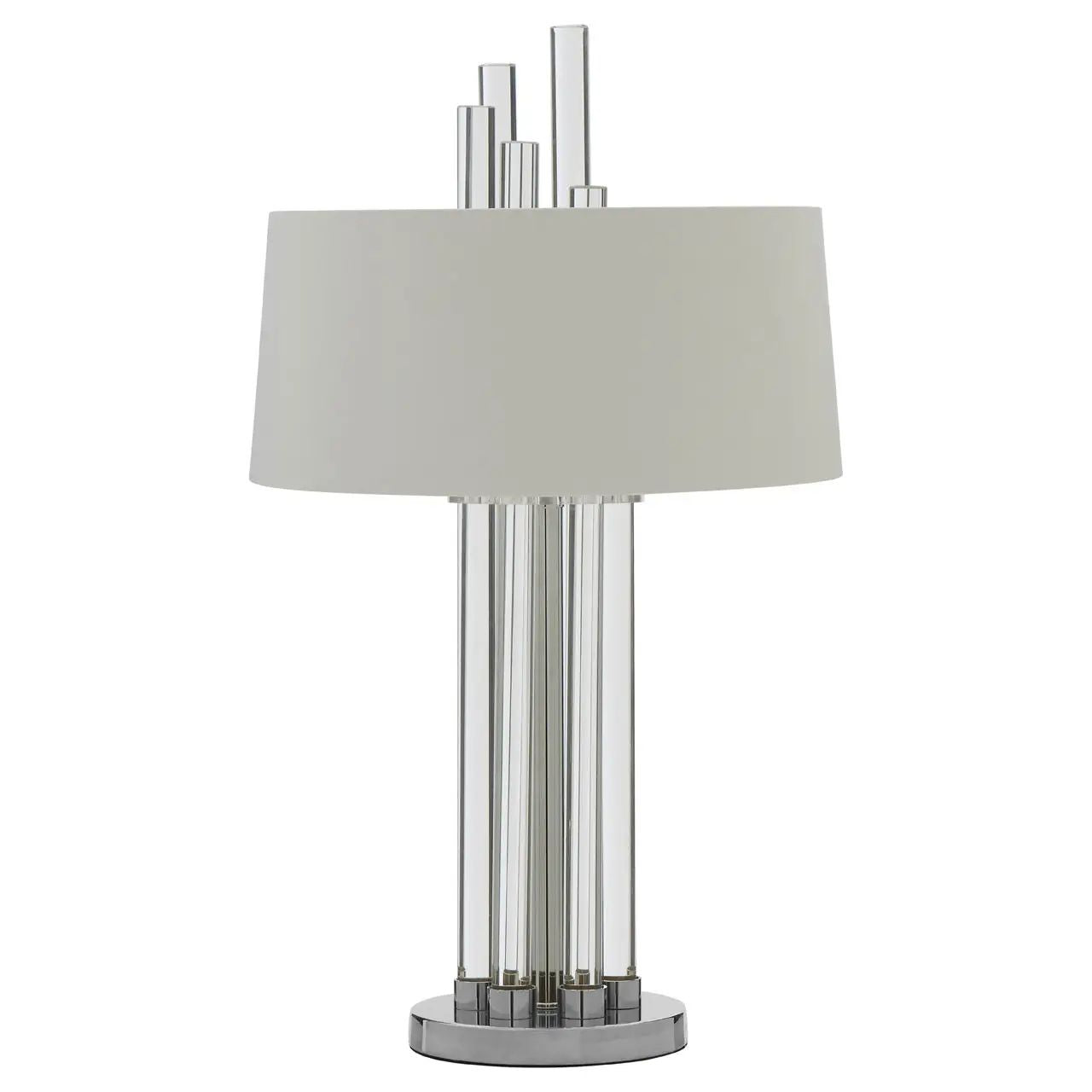 Midan Crystal Tubes White Shade Table Lamp