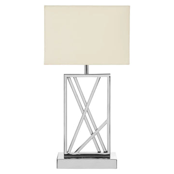 Trail Silver Square Stainless Steel Table Lamp