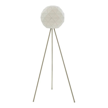 Matti White Shade Silver Tripod Floor Lamp