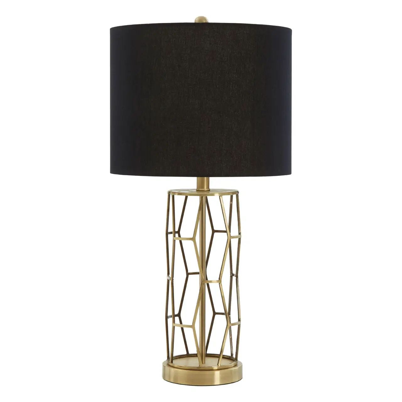 Zandra Brass Geometric Table Lamp