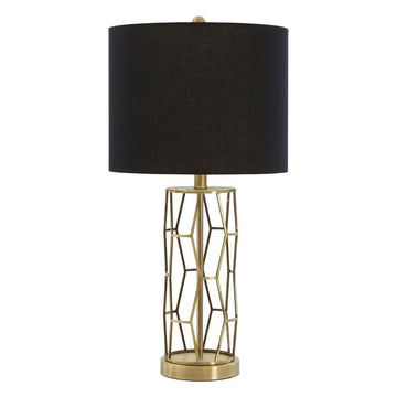 Zandra Brass Geometric Table Lamp