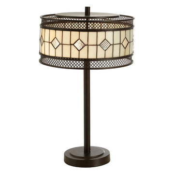 Walden Round Diamond Design Table Lamp