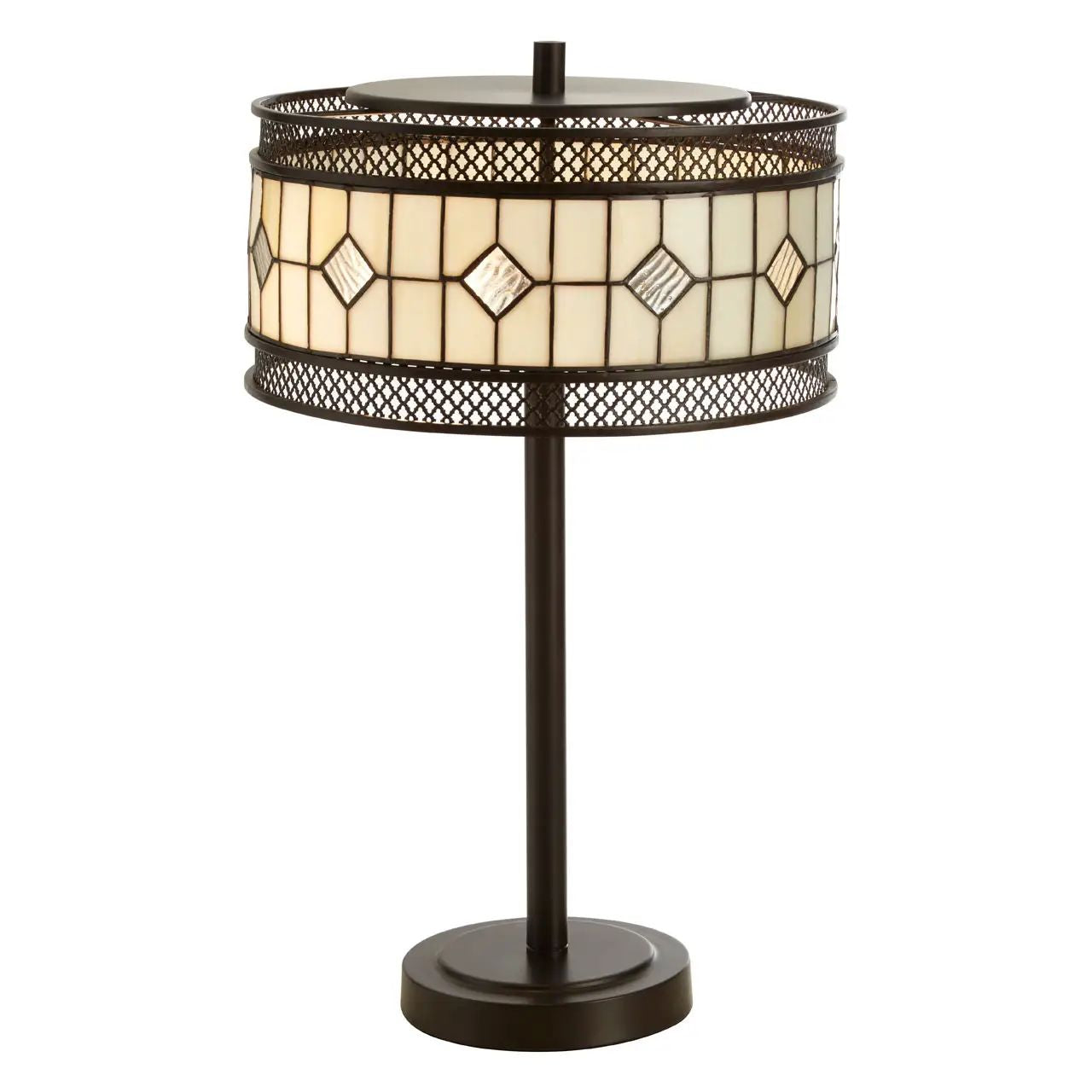 Walden Round Diamond Design Table Lamp