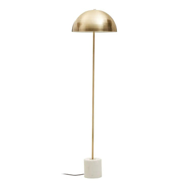 Marlott Gold Dome White Base Floor Lamp