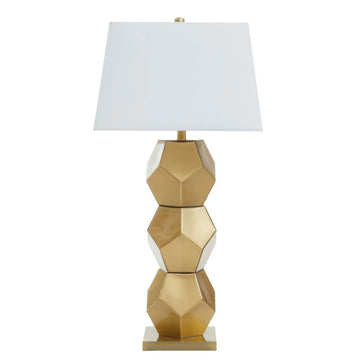 Aleli Gold Metal Glass Base Table Lamp